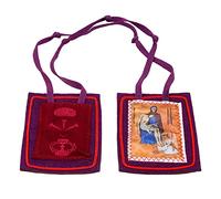 Purple Scapular of Marie-Julie Jahenny | Made of Wool | Full Color Artwork | Wear or Display in Home | Great Catholic Gift for First Holy Communion or Confirmation