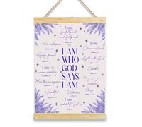 Purple Scripture Decor Trendy Bible Verse Wall Art Christian Affirmation Hang Canvas