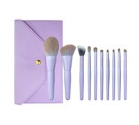 Purple Series Makeup Brushes Professional Premium Synthetic Makeup Brush Set with Case (10 Mini Brushes + Bag)