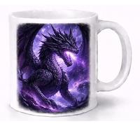 Purple Shadow Dragon Dark Fantasy Coffee Cup Gift Mug