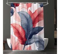 Purple Shower Curtain, Waterproof Extra Long Curtains for Bathroom Decor, Luxury Weighted Shower Curtain Plant, for Bathroom Window Curtains, Quick Dry Wet Room, W 150 x L 180 cm(W 60" x L 71") D-8973