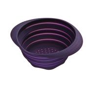 Purple Silicone Collapsible Colander,Lightweight Straining Bowl,Perfect Kitchen Sink Strainer For Vegetables