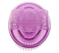 Purple Silicone Handheld Massage Brush with Handle for Body