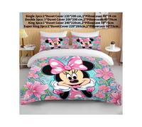 (Purple, Single(135x200cm)) Bedding Minnie Mouse Sets Soft Cover Bed Duvet Pillow Decoration Case Bedroom