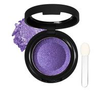 Purple Single Eyeshadow, Pressed Powder Eyeshadows, Highly Pigmented Metallic Eye shadow Long-lasting Shimmering Waterproof Eye Shadows With Mirror and Brush, Cool Eye Make up for Party