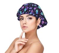 purple Skull flower Silk Bonnet for Sleeping Women Men - Adjust Satin Bonnet for Sleeping, Soft Comfrt Hair Bonnet for Sleeping