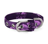 Purple Skulls and Roses Dog Collar Quick Release Buckle for Easy on Off. Cat Collar - Adjustable Comfortable.Oxford Cloth Pet Collar for Small Medium Dog and Cat.