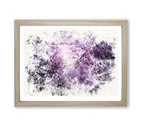 Purple Sky Behind The Winter Trees Watercolour Modern Framed Print | A3 Oak Framed Wall Art | Ready to Hang | Modern Floral Picture | Living Room Bedroom Lounge Office