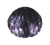 Purple Sky Galaxy Multi-Scene And Multi-Purpose Shower Spa Double-Layer Waterproof Shower Cap And Cooking Cap, Suitable For Adults, Children And Men And Women.