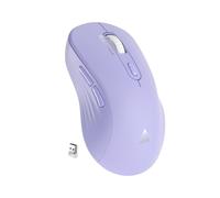 (purple) SM66 Rechargeable Computer Mouse Silent Dual Mode 2.4GHz Wireless Lightweight Ergonomic 4200 DPI PC Office Mouse