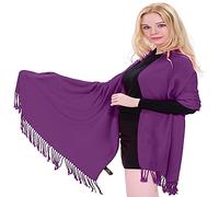 Purple Solid Colour Design Shawl Scarf Wrap Stole Throw Pashmina CJ Apparel NEW, One Size