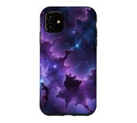 Purple Space Clouds Midnight Dark Matter Vaporwave Case for iPhone 11