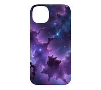 Purple Space Clouds Midnight Dark Matter Vaporwave Case for iPhone 14 Plus