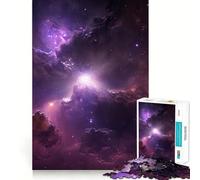 Purple Space Jigsaw 1000 Pieces for Adults Cognitive Toy Bonding Time Pattern Assembly Santa Wish Item (38x26cm)