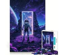 Purple Space Neon Altar Jigsaw Puzzles 1000 Pieces for Teenagers Recall Boost Serene Time Smooth Cut Elegant Gift (50x75cm)