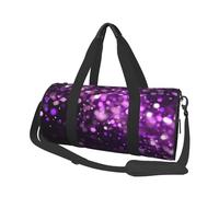 Purple Sparkles Print Travel Duffel Bag, Lightweight Sports Gym Bag with Shoulder Straps for Women Men Teen ravel Business Trip