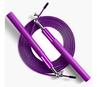 Purple Speed Jump Rope for fitness - Adjustable skipping rope- Tangle-Free-360° Swivel Ball Bearing-Aluminum Anti Skipping Handle -Training Sports Exercises -suitable for kids and adults (Purple)