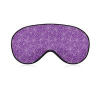 Purple Spider Web Halloween Sleep Mask Eye Masks Soft Blackout Eye Shade Cover Blindfold Eyeshade for Deep Rest Travel Nap