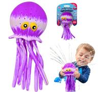 Purple Splash Octopus 16cm - Water Absorption Pool Toy, Soak & Squeeze Water Squirt Toy for Kids, Summer Swimming Games