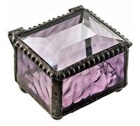 Purple Stained Glass Ring Box Jewelry Trinket - J Devlin Box 325-2