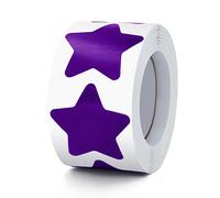 Purple Star Stickers Roll 3.8 cm Self-Adhesive Stars Labels Waterproof Removable for Children Teacher Business 500 PCS