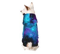 Purple Starry Sky Print Dog Hoodie Sweatshirt For Small Dogs, Warm, Soft And Breathable Pet Clothes, Easy To Wear Jumper For Winter And Fall Warm