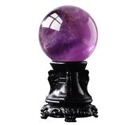 Purple Stone Amethyst Quartz Sphere Pretty Crystal Ball Gift for Home Collection Decoration,40mm
