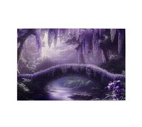 Purple Stone Arch Bridge River 1000 Piece Jigsaw Puzzles For Adults Wooden Puzzles For Adults Gifts Home Decor