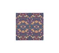 Purple Strawberry Thief Glass Hot Pot Stand - William Morris Artwork Gifts Small Square Kitchen Trivet/Protector 20cm x 20cm (8" x 8")
