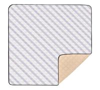 Purple Stripes Soft Padded Thick Play mat for Baby for Floor Water Resistant Foldable Newborns Kicking Mat for Babies Infants Toddlers, 50'' x 50''