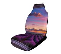 Purple Sunset Lavender Flower Car Seat Covers Universal, 1PCS Carseat Protector - Stretchable Fabric, Anti-Slip Elastic Car Seat Protector for Cars, SUV, Trucks