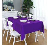 Purple Tablecloth Rectangular 140x240 cm - Extra Large 3D Printed Modern Pattern Table Cover and Table Cloth - Wipe Clean Waterproof Polyester Fabric for Garden, Kitchen, Party 326v