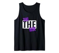 Purple Take The Risk Purple Graphic Tank Top