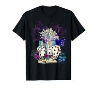 Purple Teal Steampunk Cards Rose Garden Alice in Wonderland T-Shirt