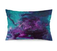 Purple Teal Turquoise Galaxy Nebulous Pillow Covers Decorative Preppy Lumbar Throw Pillowcase 12x20 Inch Couch Cushion Cover for Home Decor Living Room Bedroom College Dorm Bed Car Sofa Sofa