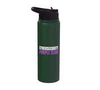 Purple Team Cybersecurity Ethical Hacking Cyber Security Stainless Steel Insulated Water Bottle
