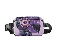 Purple Tech Guy Cute Waist Bag Fanny Pack for Men Women Large Capacity Sling Chest Bag with Adjustable Strap for Travel Gym Work, Purple tech guy, One Size