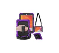 TECHGEAR Utility Case for iPad 10.2 2021/2020/2019 [9th, 8th and 7th Generation] Hard Shockproof Protection with 360 Degree Swivel Stand, Shoulder Strap and Hand Grip [Purple]