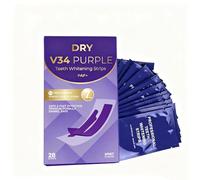 Purple Teeth Whitening Strips, 14 Packs 28 Pcs Teeth whitening Stickers, Effectively Remove Tooth Stain, 30 Minutes Fast Results, Easily and Quickly whiten Teeth, Suitable for Men and Women Daily use
