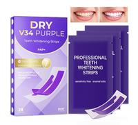 Purple Teeth Whitening Strips, 14 Treatments Tooth Whitening Strip for Quickly Remove Coffee, Wine, Smoking Stains, Fast-Result Teeth Brightening Kit, Sensitivity Free & Non-Slip Dry Strip