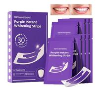 Purple Teeth Whitening Strips 14 Treatments, Tooth Whitening Strip for Quickly Remove Coffee, Wine, Smoking Stains, Fast-Result Teeth Brightening Kit, Non-Slip & Sensitivity Free