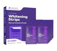 Purple Teeth Whitening Strips,42 Strips Tooth Whitening Strip - Instantly Brighten Your Tooth,Gentle Enamel Protection Non Sensitive Teeth Whitenings Kit for Coffee, Wine Stains Removal