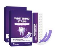 Purple Teeth Whitening Strips, 7Pcs Purple Whitening Strips, Enamel Safe Non-Sensitive, Teeth Whitening for Stains, Daily Portable Whitening Strips, Contains Contrasting Color Card (2Box)