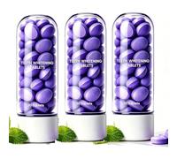 Purple Teeth Whitening Tablets, 30Pack Colour Correcting Toothpaste Tablets, Stain Remover for Coffee, Tea & Tobacco, Freshen Breath & Remove Stains，3