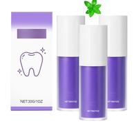 Purple Teeth Whitening Toothpaste, Colour Corrector with Stain Removal, Tooth-Paste for Tooth Restoration, Enamel Safe, Gentle Daily Use, Brightening Purple Toothpaste for a Natural White Smile (3)