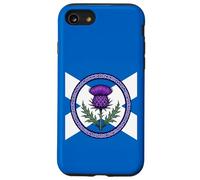 Purple Thistle and Saltire Framed by Celtic Knotwork Case for iPhone SE (2020) / 7/8