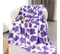 Purple Throw Blankets for Women, Soft Cozy Warm Lavender Fleece Throw Blanket for Travel Bed Couch Decor, Purple Gifts for Teens Girls Women Birthday 50"x60"