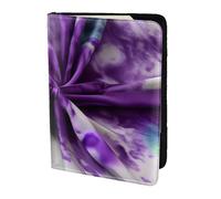 Purple Tie Dye Flower Printing Passport Holder, Travel Essentials,Card And Passport Anti Theft Wallet,Sized To Fit All Standard Passports