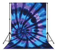 Purple Tie Dye Photography Backdrop, Soft Background With Rod Pocket For Studio, Newborn Photos, Weddings & Video Backdrops - 5x7ft