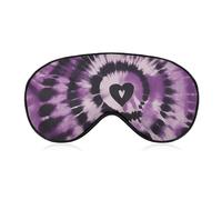 Purple Tie Dye Sleep Mask for Women Men, Soft Eye Mask with Adjustable Strap for Sleeping, Light Blocking Travel Blindfold for Nap Comfortable Eye Cover for Home Office